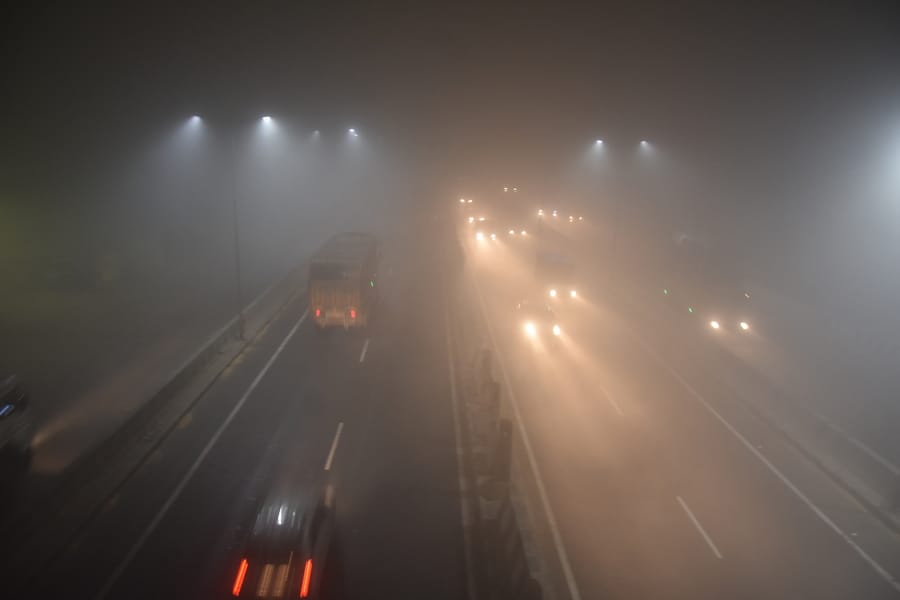 Sunlight will be ineffective due to mist and fog, melting will increase during the day