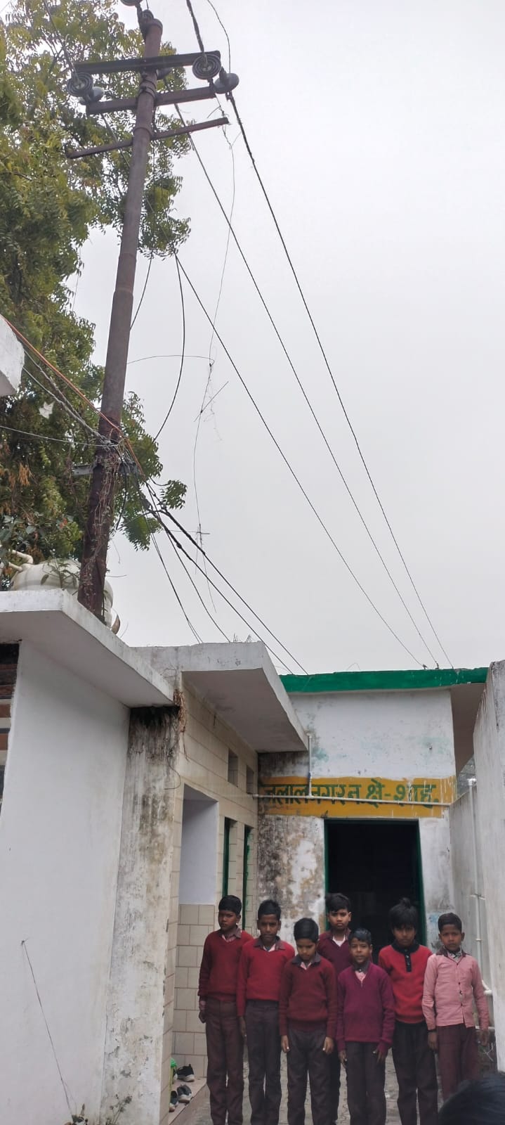 Despite the budget being approved, the high-tension power lines could not be removed from above all the schools.