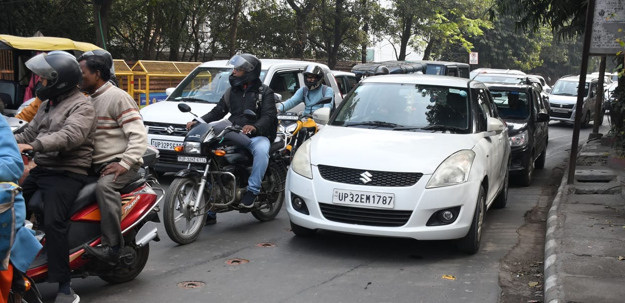 No left turn, intersection jammed