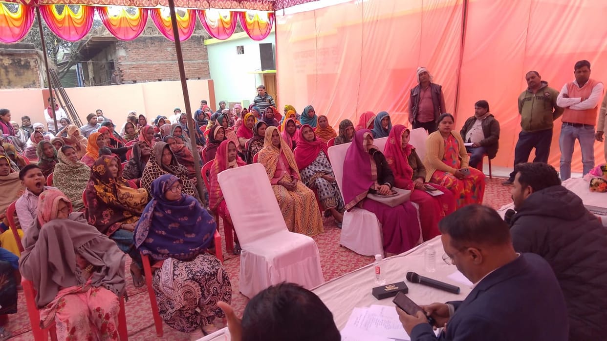 The issue of water problem and deletion of names from the ration card list was raised.