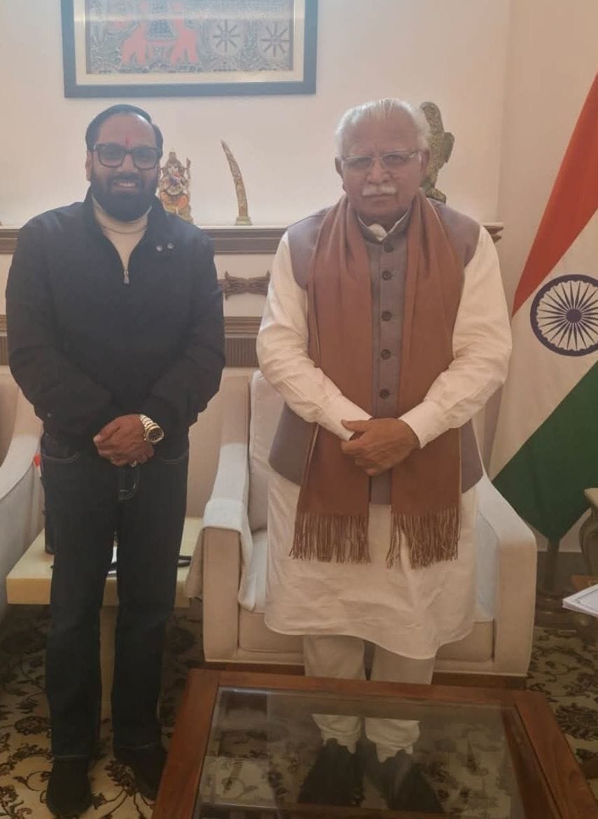 MLA Devendra Chaturbhuj Atri met with Union Minister Manohar Lal.