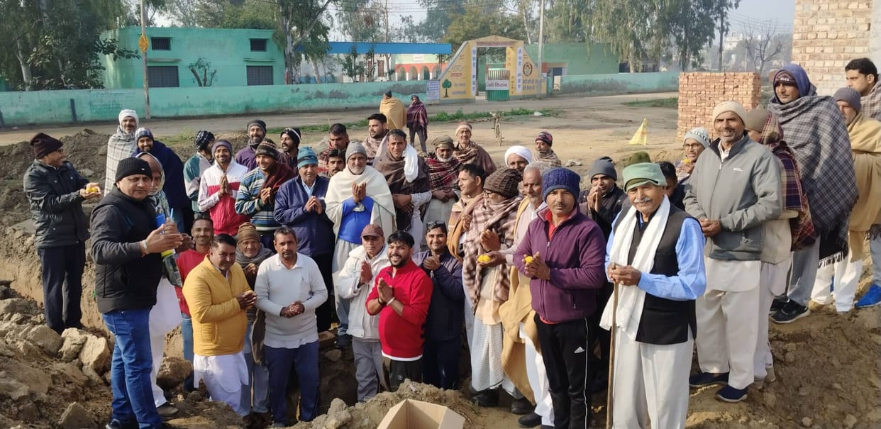 The foundation stone was laid for Sant Namdev Dharamshala.