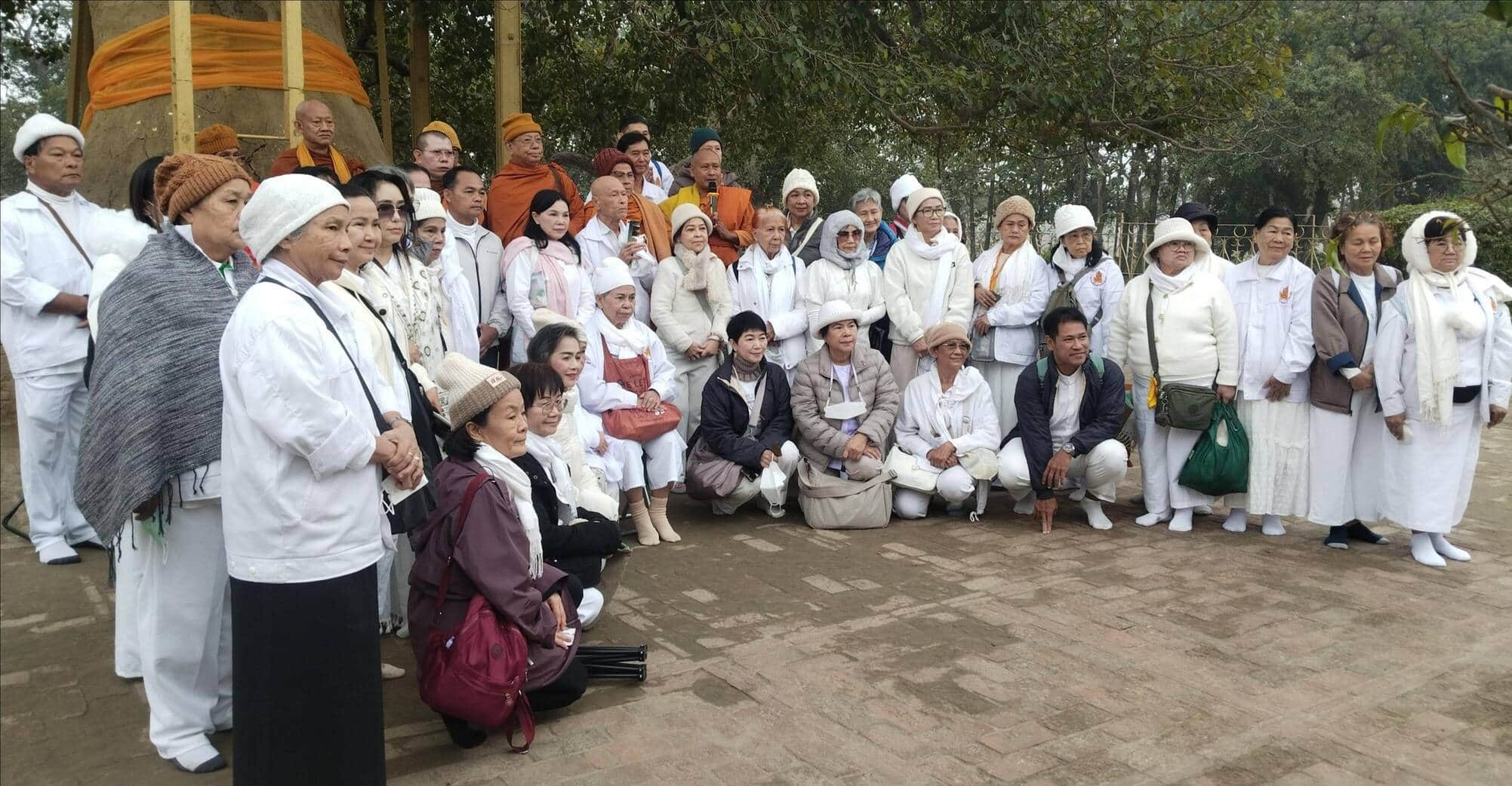 बोधि वृक्ष की पूजा करते थाईलैंड के अनुयायी।- संवाद