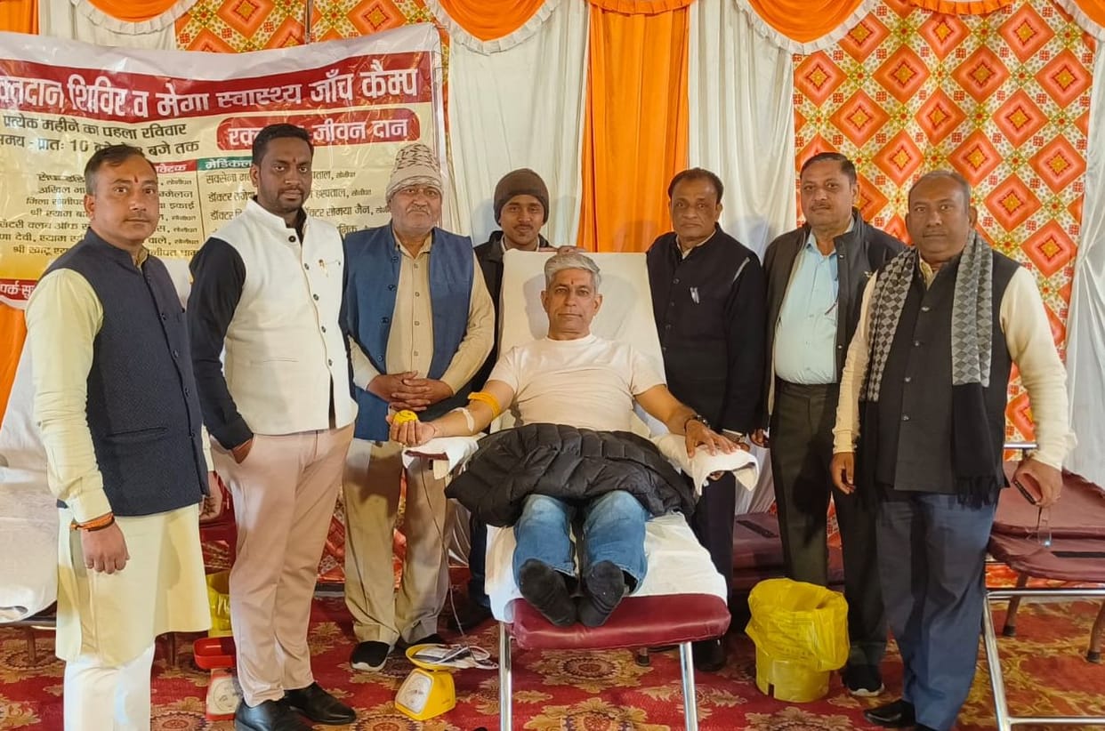 142 people underwent health check-ups at the camp, and four donated blood.