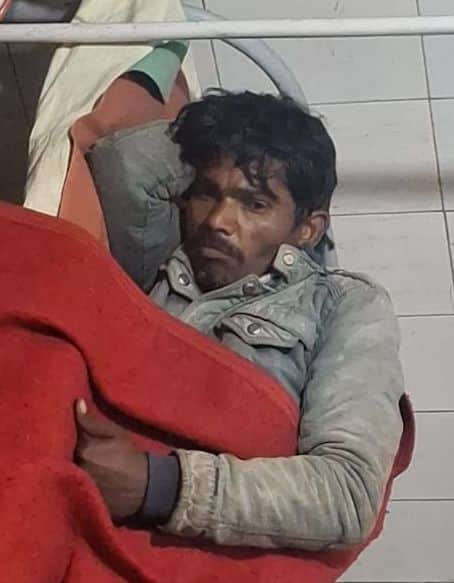 फोटो-12- पुलिस मुठभेड़ में घायल आरोपी गुलशेर। संवाद