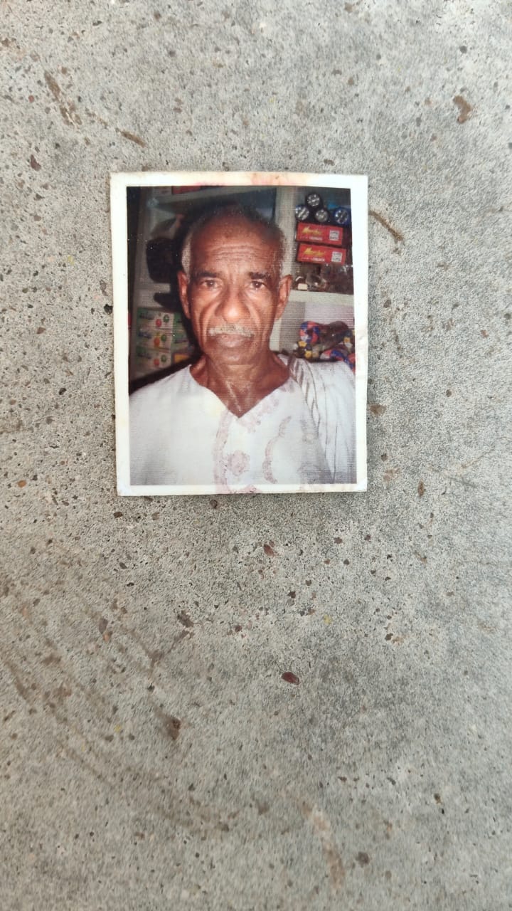 A truck loaded with cement overturned on a farmer riding a bicycle, killing him.