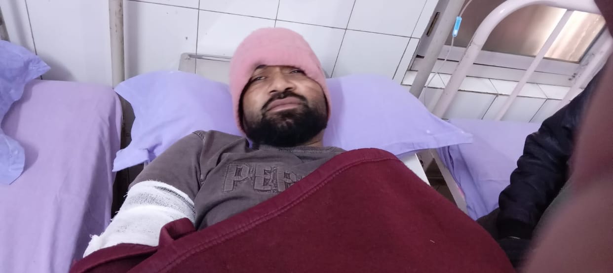 A car rammed into a parked truck, injuring a youth from Kannauj.