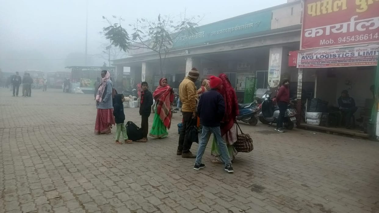 Passengers were left stranded as no bus to Badaun was available for two hours.