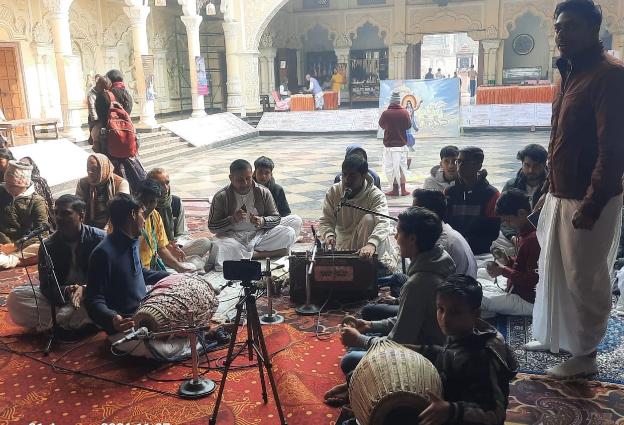 Nityananda Trayodashi festival celebrated at ISKCON temple.