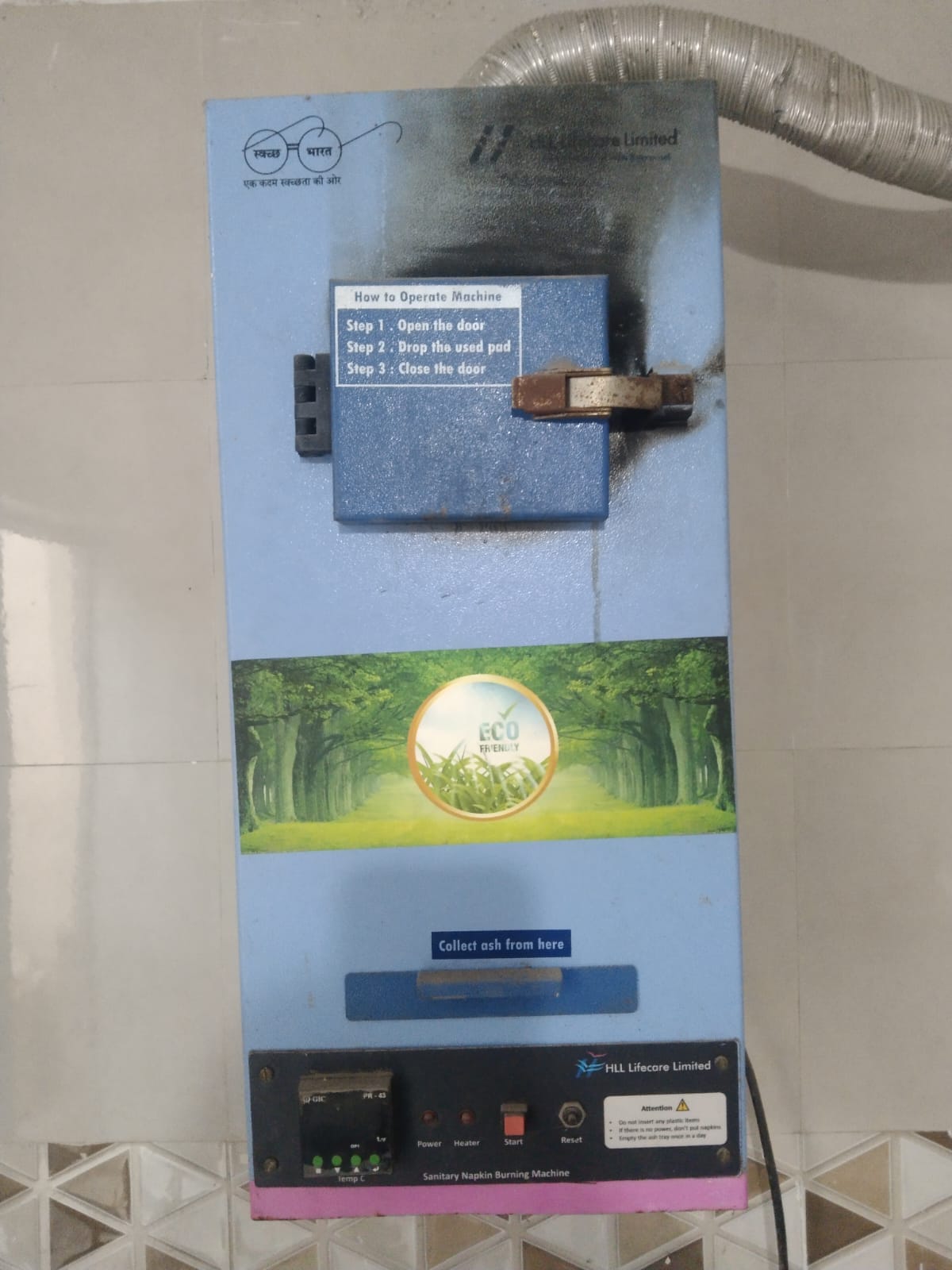 Sanitary napkins are not free at the moment... Three colleges have no machines, three have them shut down.