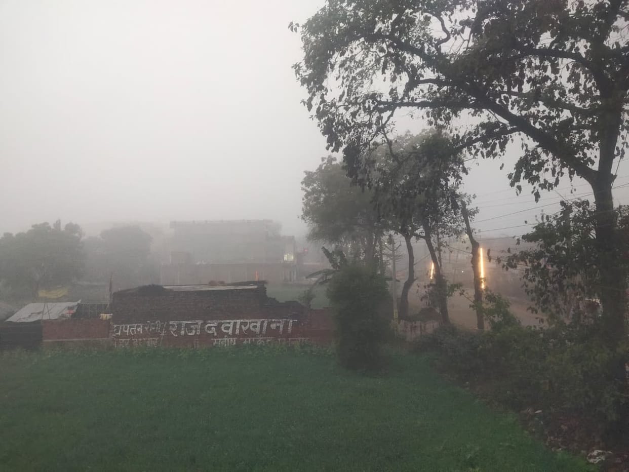 People shivered due to cloudy and strong wind in Terai