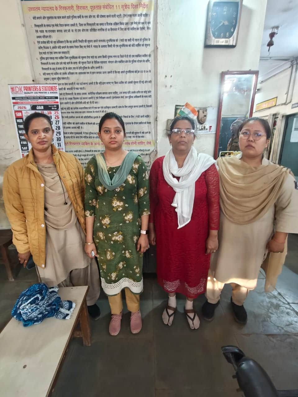 पुलिस की गिरफ्त में आरोपी