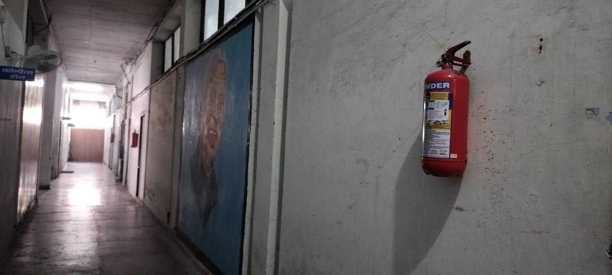 Fire safety cylinders installed at the SP's office.