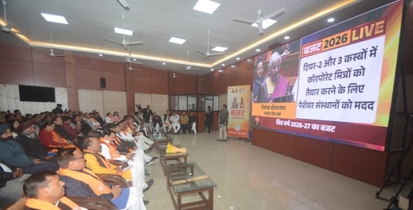 Watched the live telecast of the Union Budget and praised it.