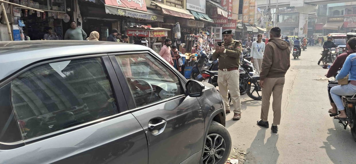 Vehicles are being parked haphazardly on the roads, and fines are being issued.