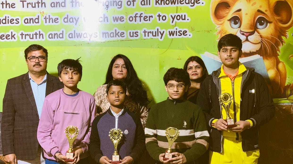 Four players selected for the state level chess competition