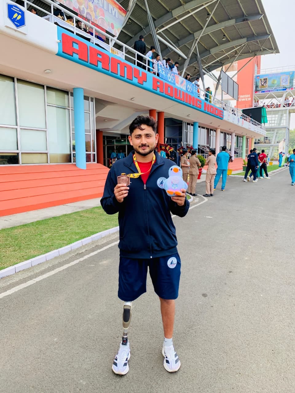 Road accident shattered his dream... Natish, who was involved in sports, won a bronze medal in rowing.