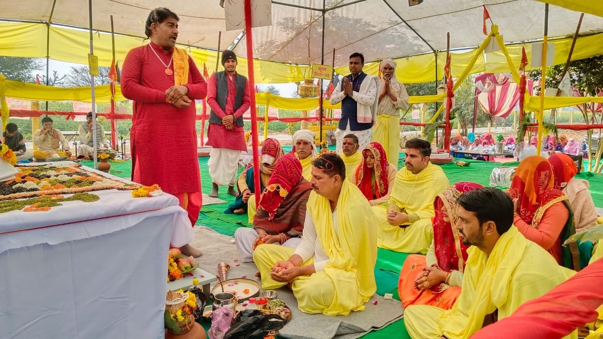 Shri Rudra Mahayagya was organised at Tejadas Ashram in Patikara.