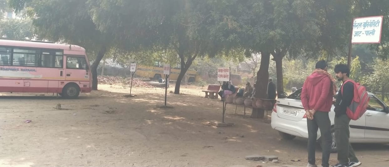 Temporary booths have been set up at the bus stand for rural routes.