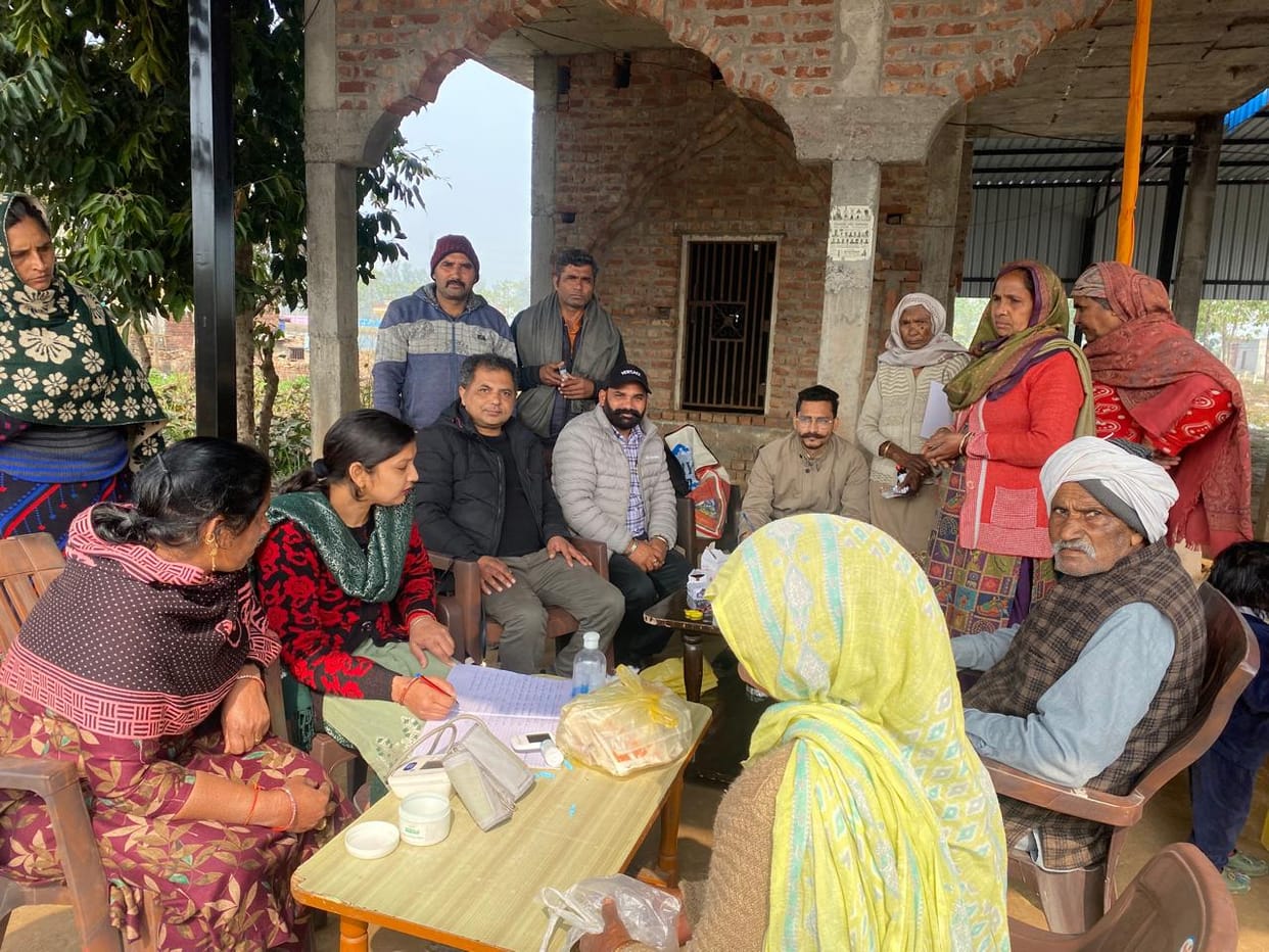 The health of 102 patients was examined in the camp.