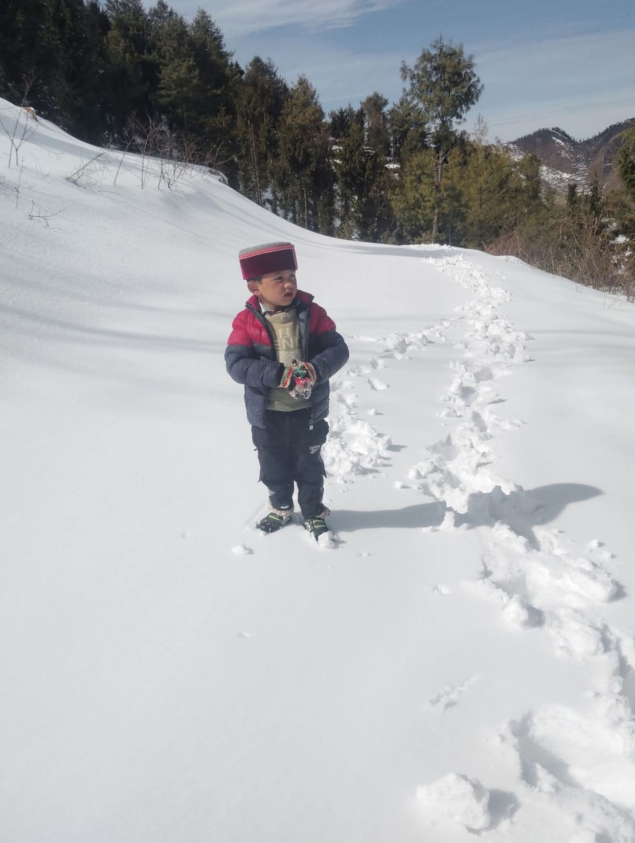 It snowed for the third time in Seraj, and the peaks were covered in a white blanket.
