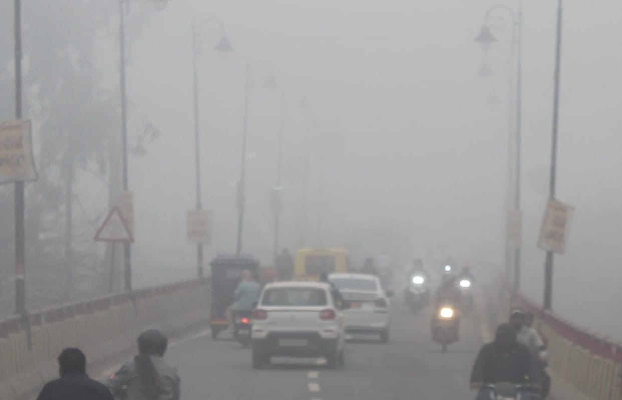 A thick blanket of fog hung over the area, leaving people shivering.