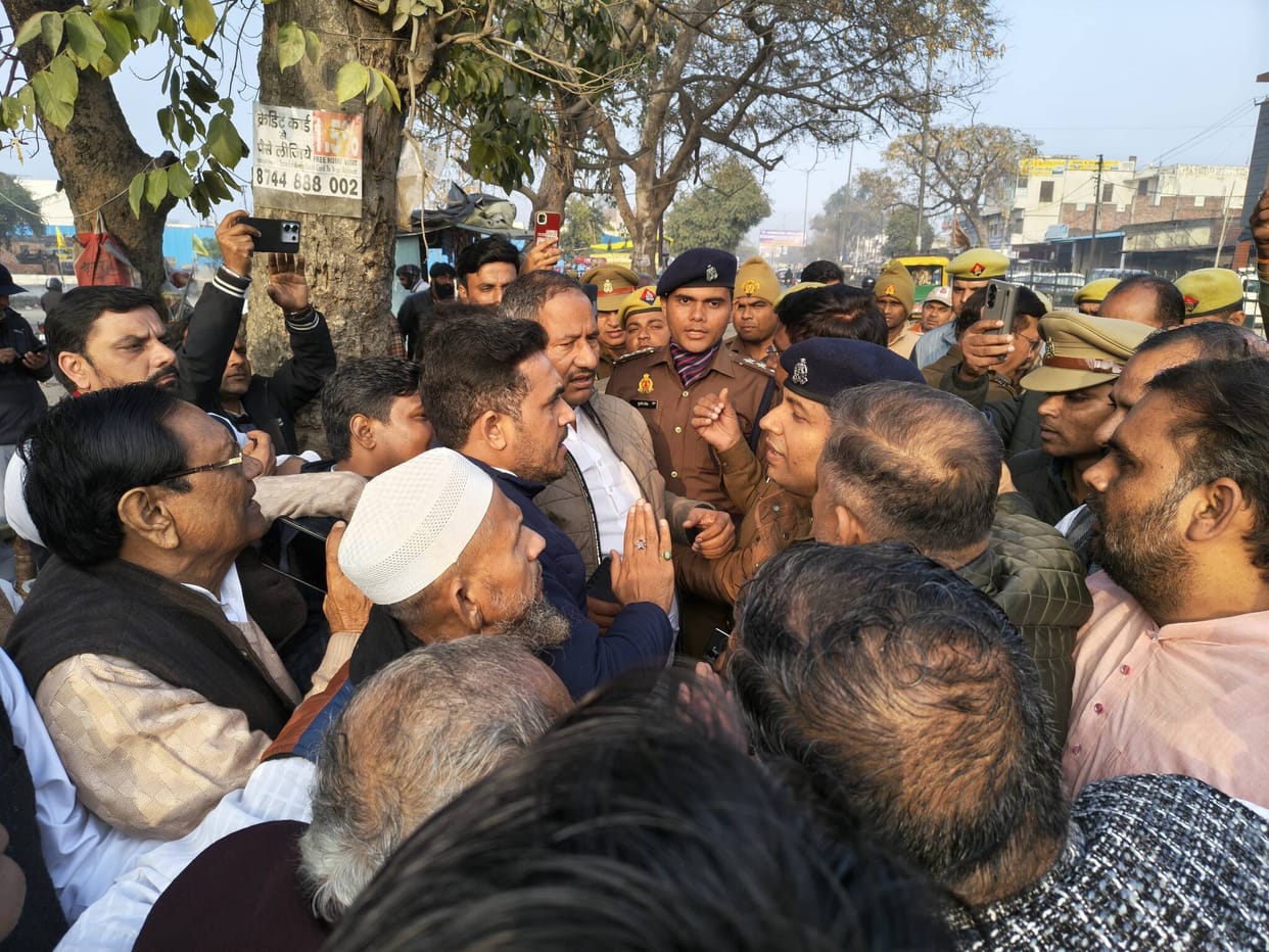 Congress delegation going to Bahsuma stopped in Ganganagar, altercation ensued