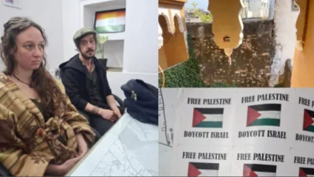 Ajmer News: Two British tourists paste pro-Palestine stickers in Pushkar, issued ‘leave India’ notice