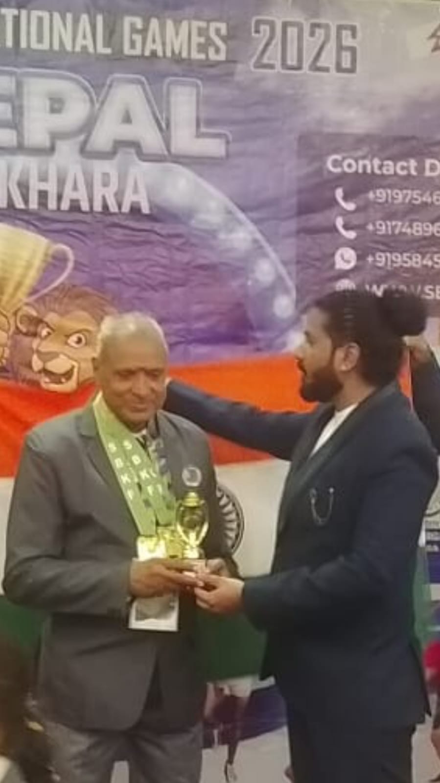 Radheshyam won three medals in International Swimming