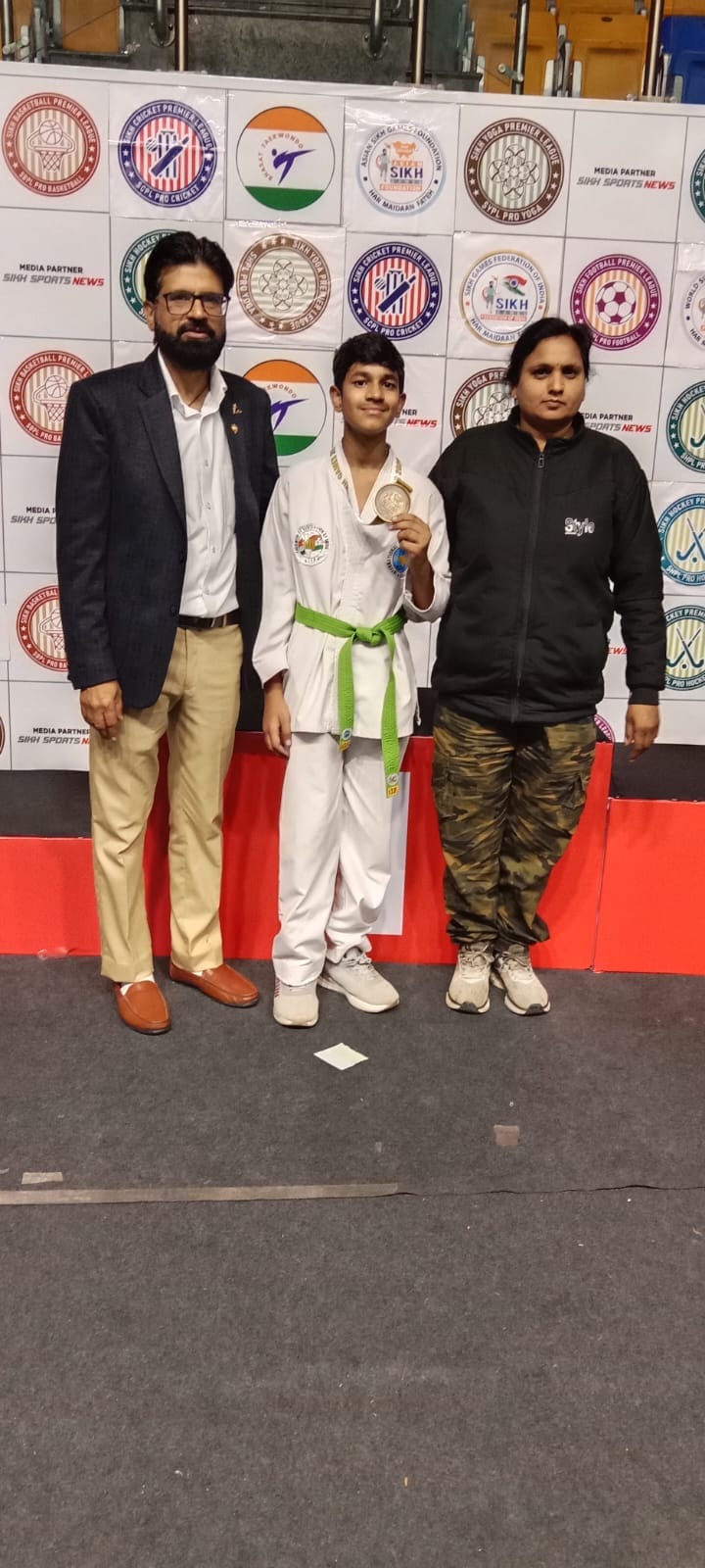 Riyal won gold medal in Asian Taekwondo Championship
