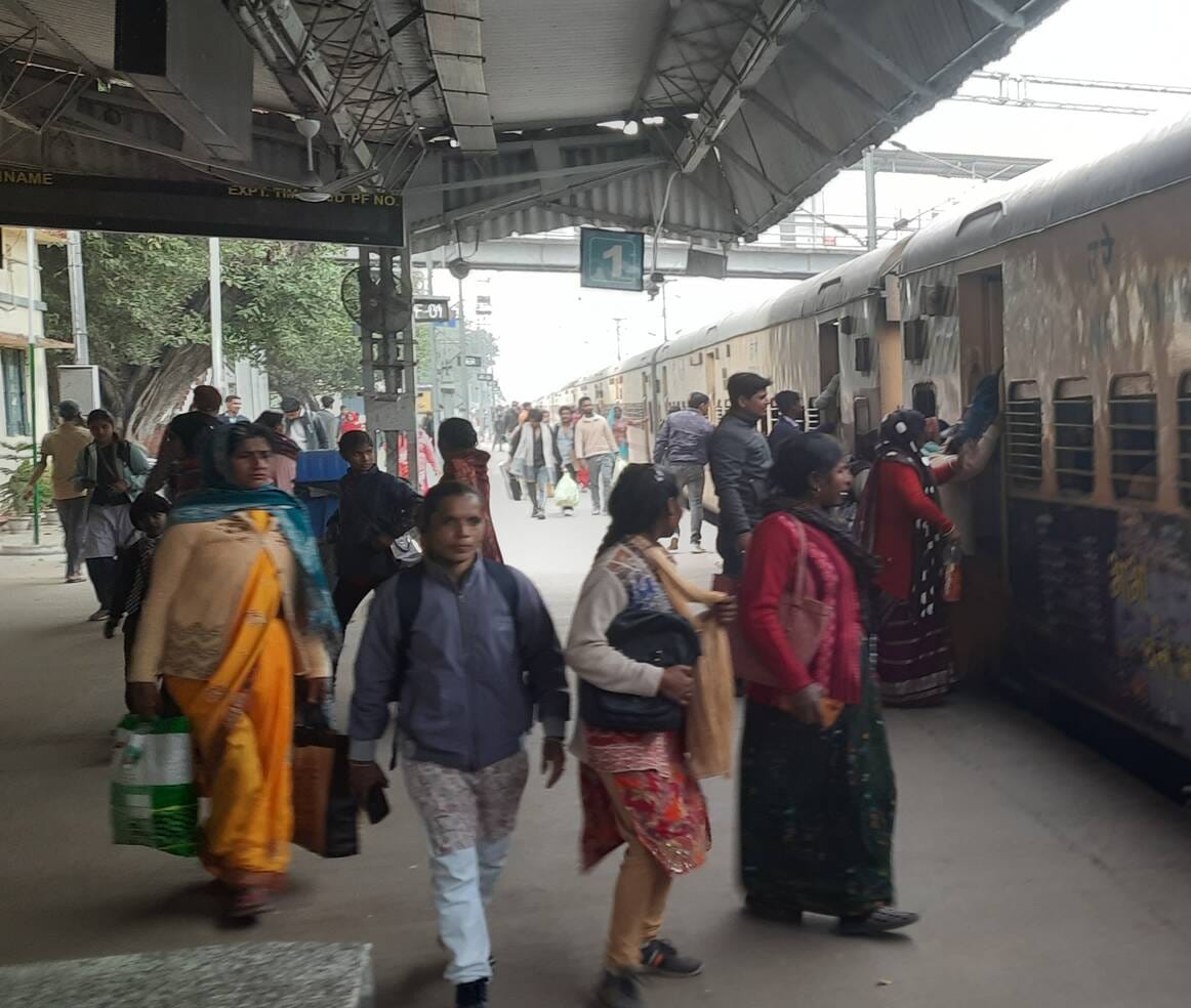Foreigners started returning, trains were crowded.