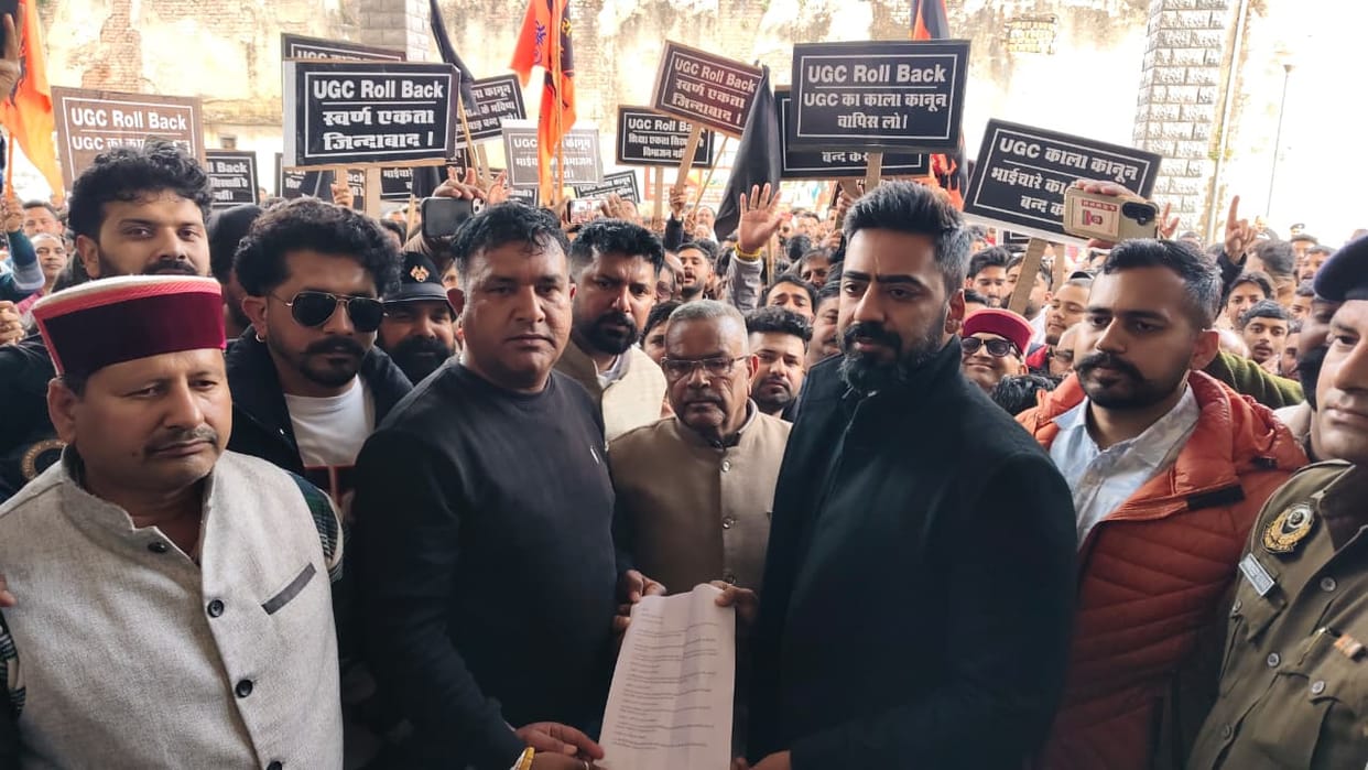 The upper caste community took to the streets to protest against the UGC bill.