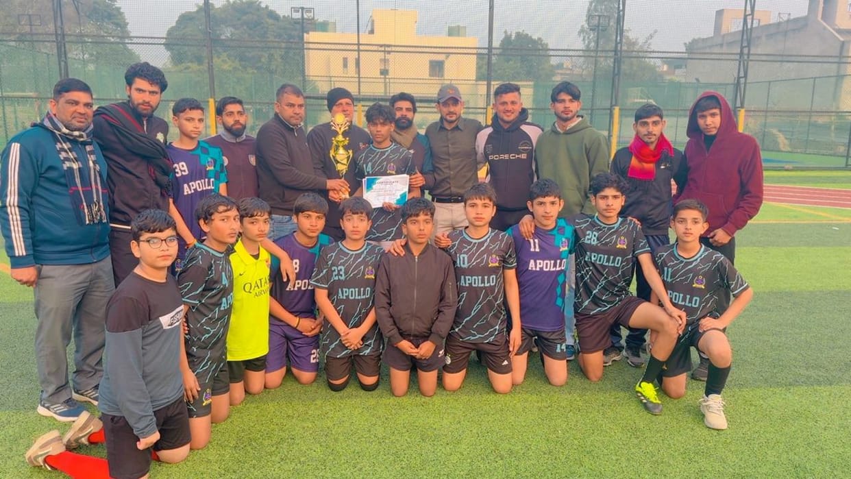 Apollo School got second place in inter school football competition