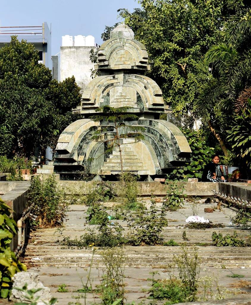 Empty plots at Surya Palace are waterlogged, and the park is in a bad state.