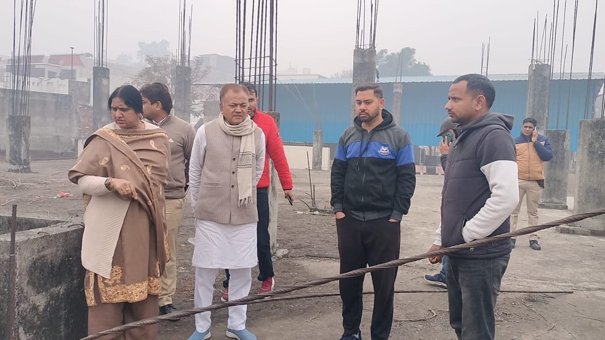 The mayor inspected the development works