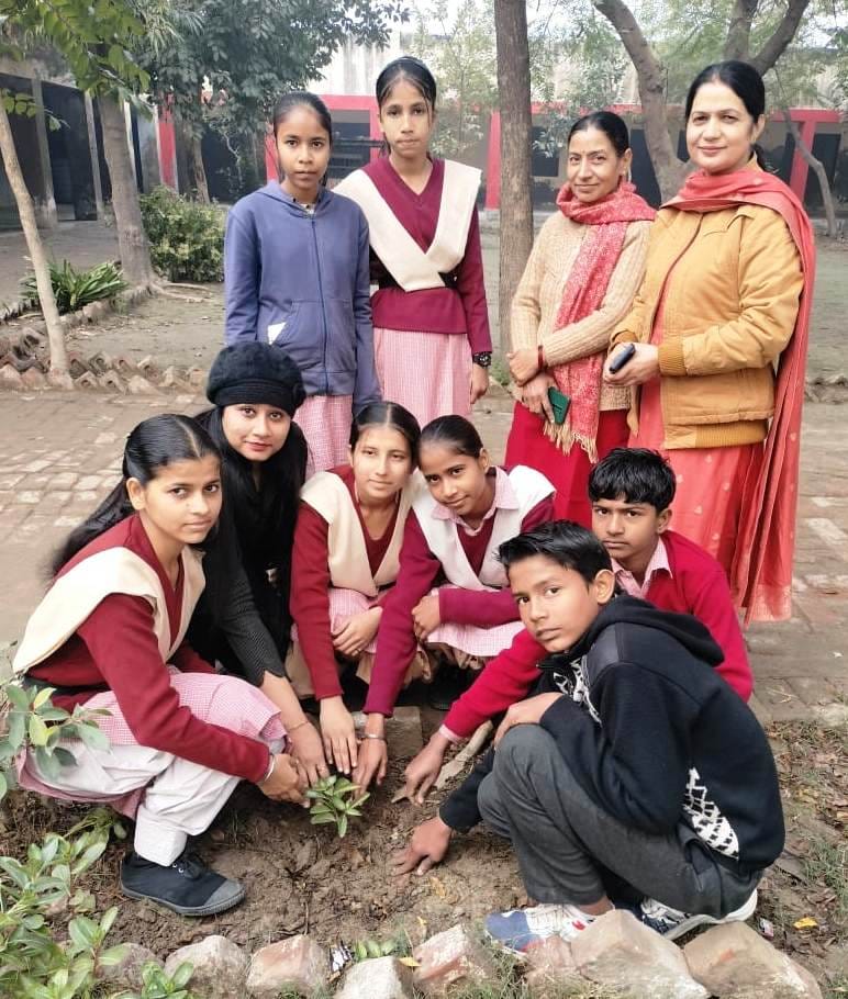 The girl students took a pledge not to marry children.