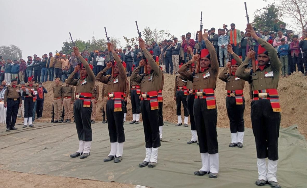 The soldier was cremated with military honours