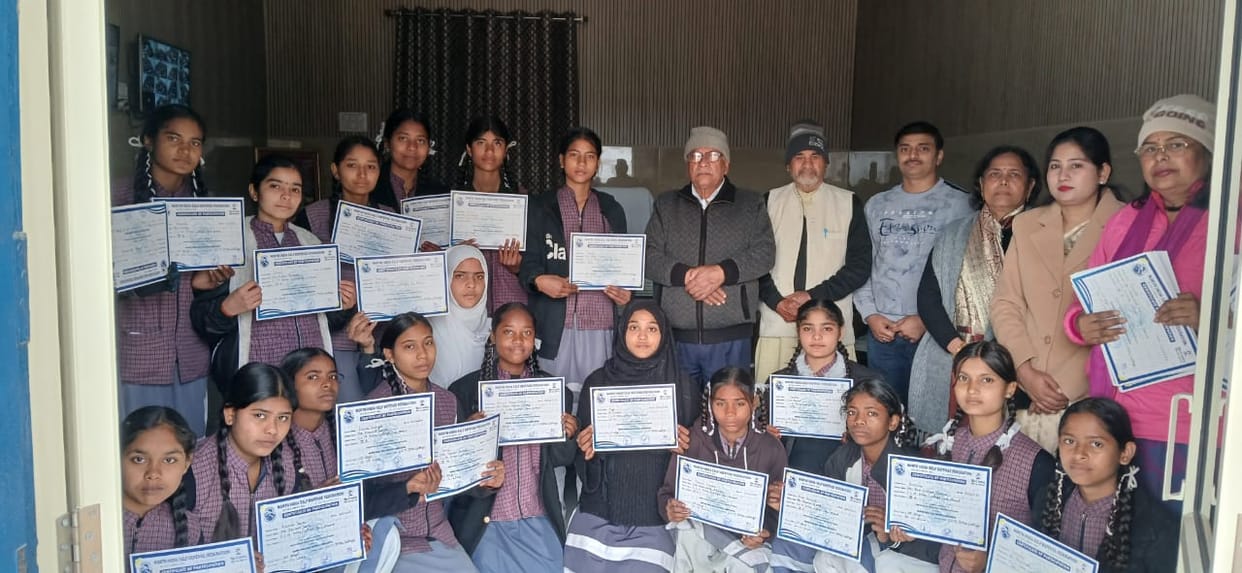 Self-defense training certificates were also distributed.