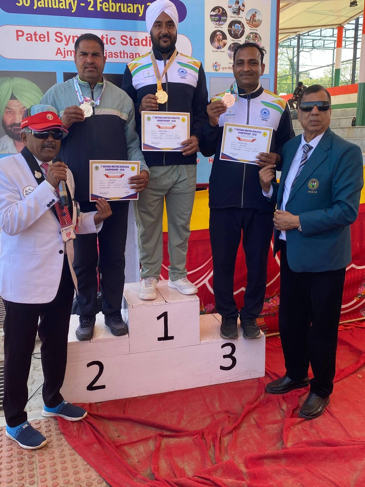 Two players from Dadri won four medals in the All India Masters Championship.