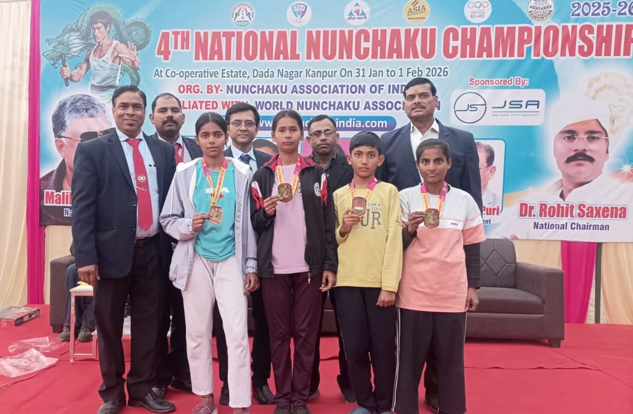 Agra won five medals including two gold medals in the National Nanchakku competition.