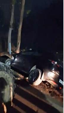 Five family members survive after car falls into open drain, girl injured