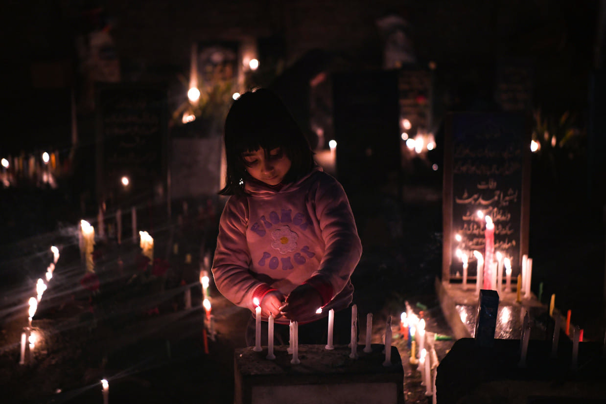 Srinagar, Shab e Baraat, Prayers, Lighting in Cemetery