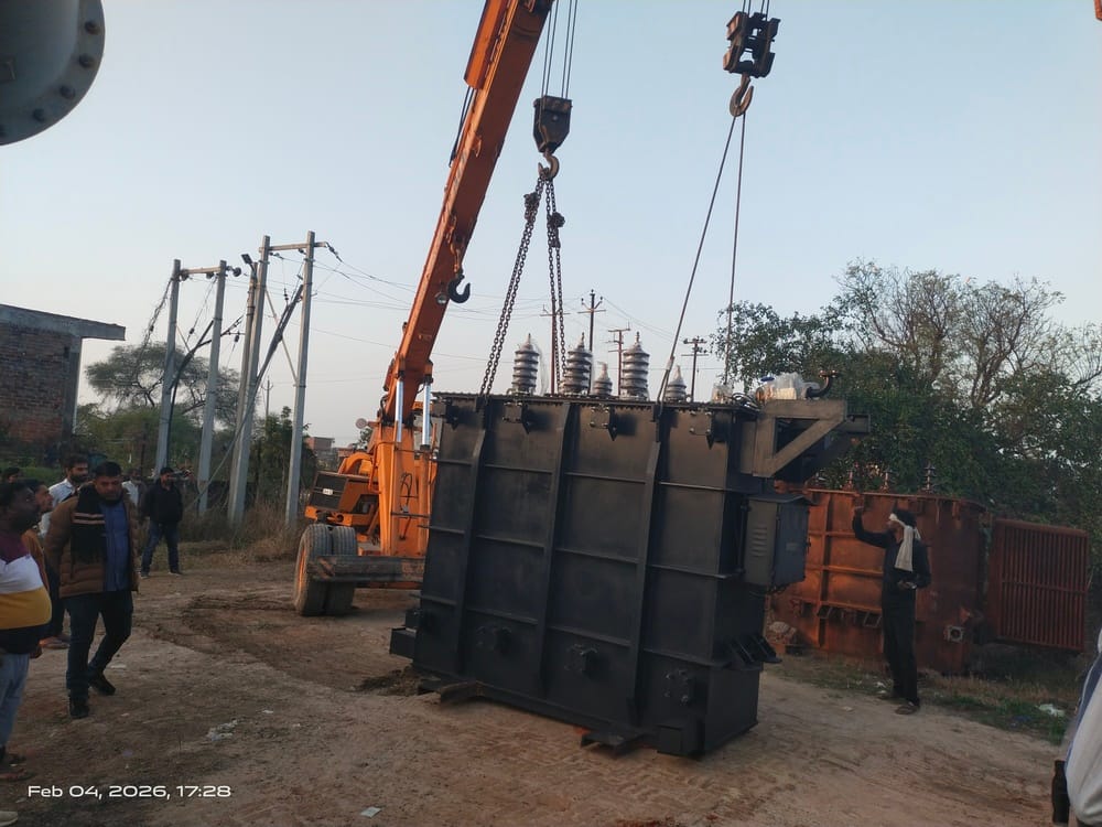 Transformer replaced after two days of hard work