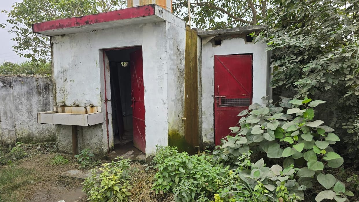School toilets are in a bad state... doors are broken, there is no water supply