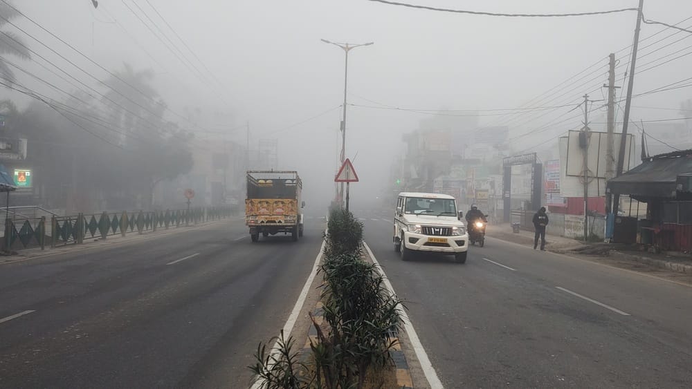 Fog prevailed in various parts of the district