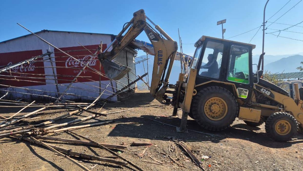 12 encroachments demolished with JCB