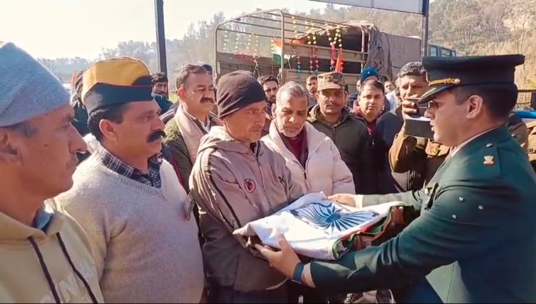 Barthi's son, Nayak Atul Sharma, cremated with military honours