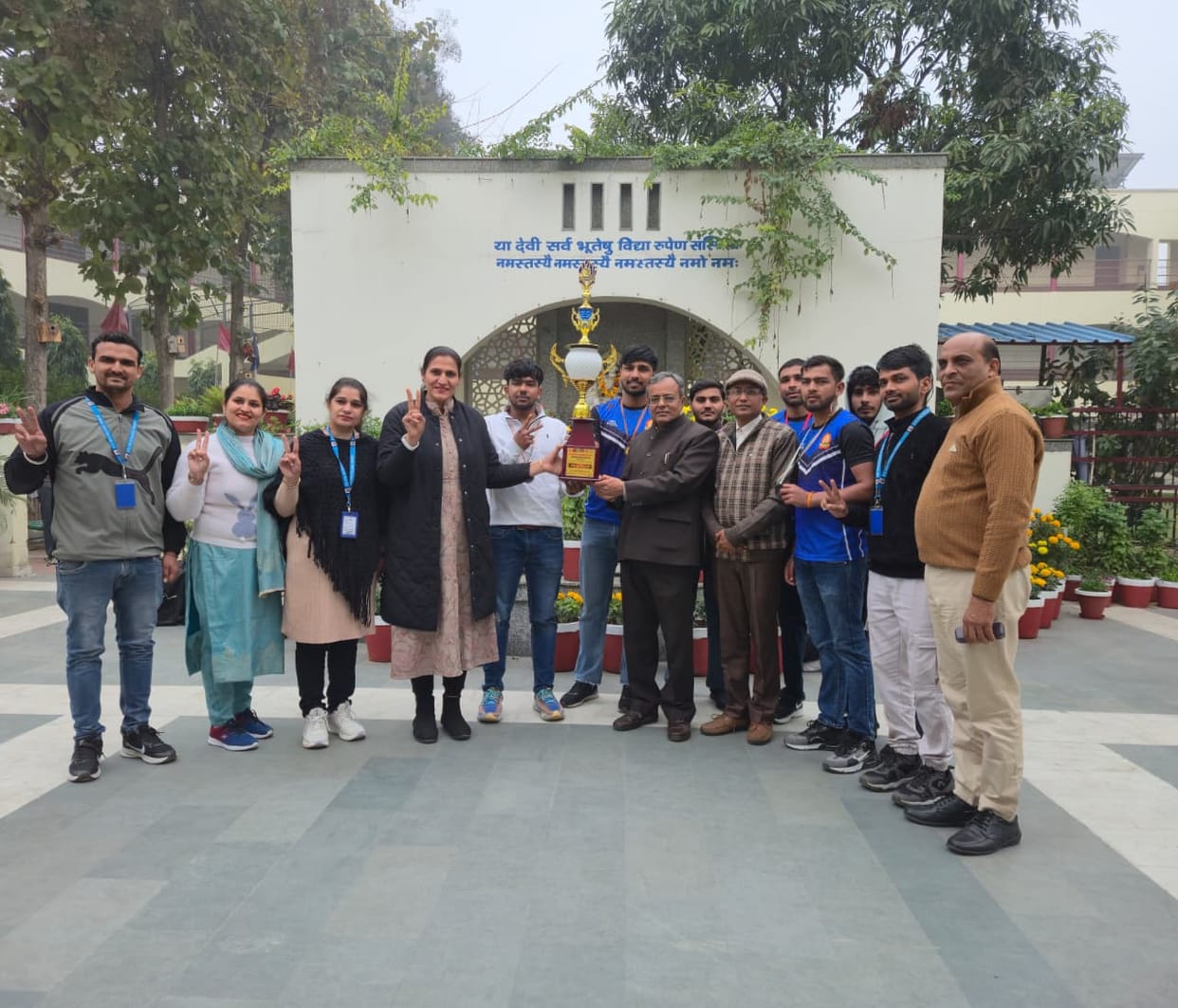 SD College won silver medal in the state level inter college volleyball tournament