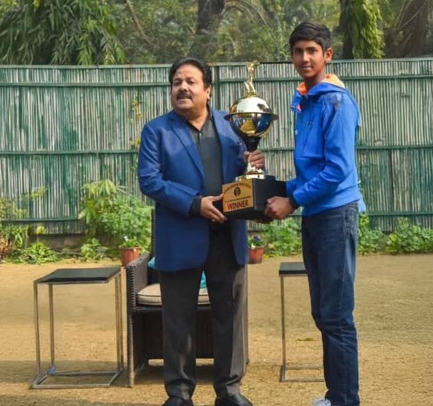 Arnav's bat shone in Indore, and the echoes of his batting reached all the way to Delhi.