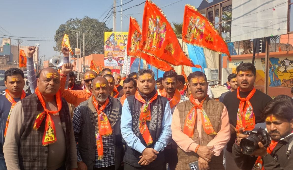 Saffron Yatra was taken out with enthusiasm